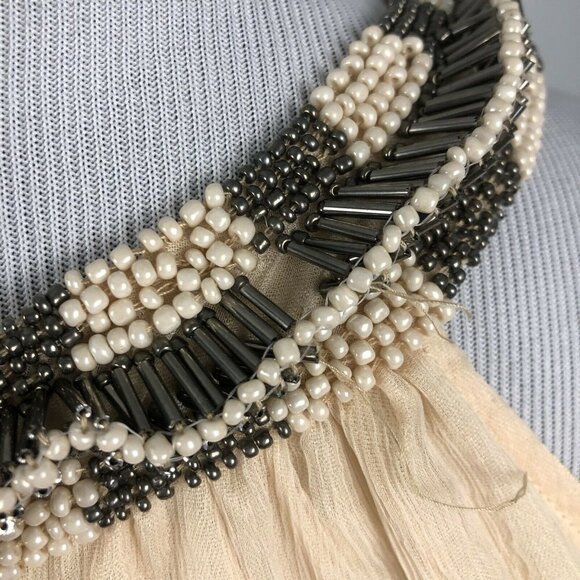 Guido Lombardi Beaded Sleeveless Blouse Size Medium Flowy NWT - Picture 5 of 12